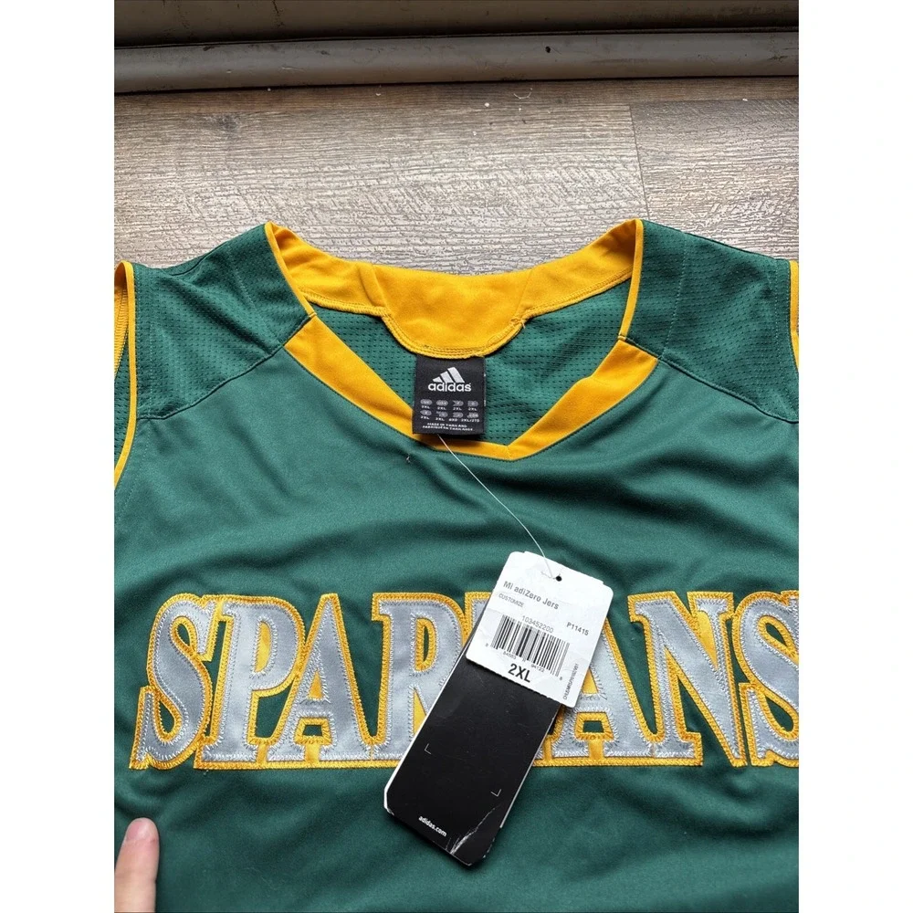 Adidas Adizero Michigan State Spartans #33 Magic Johnson Jersey 2XL NEW